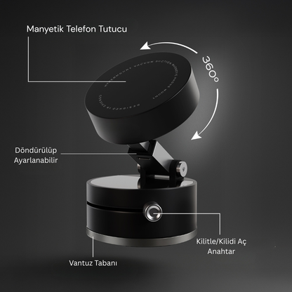 Magnus Vakumlu Telefon Tutucu